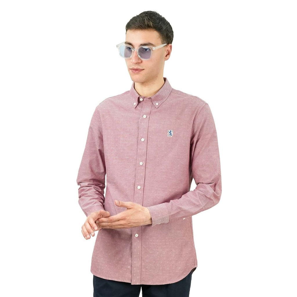 Men's Cotton Oxford Full Opening Long Sleeve Slim Fit Shirt S - Shop Giordano