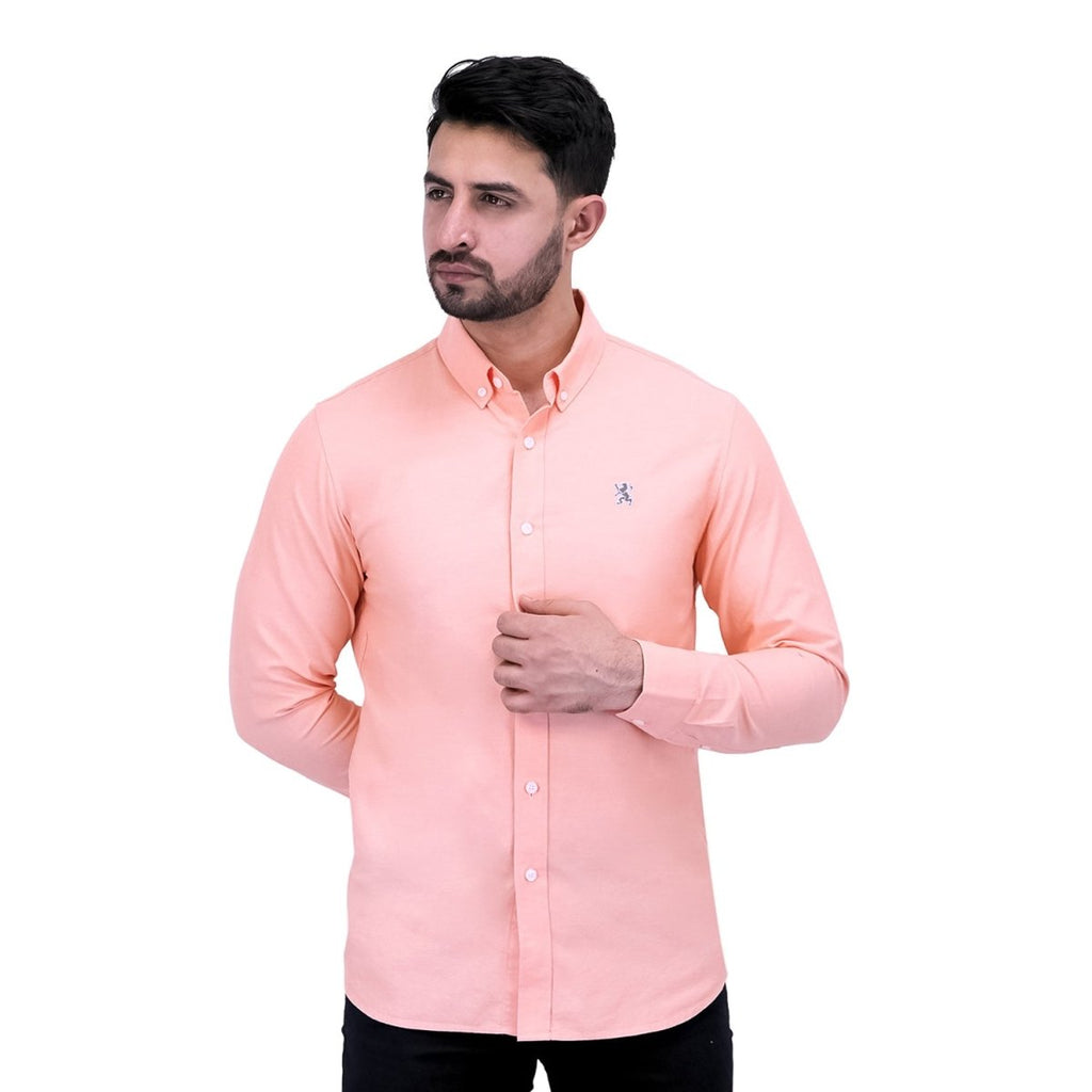 Men's Cotton Oxford Full Opening Long Sleeve Slim Fit Shirt S - Shop Giordano