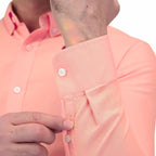 Men's Cotton Oxford Full Opening Long Sleeve Slim Fit Shirt S - Shop Giordano