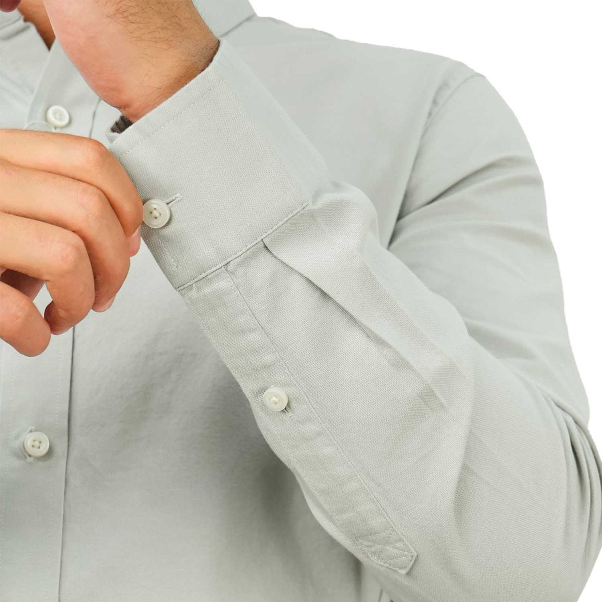 Giordano Men's Cotton Oxford Full Opening Long Sleeve Slim Fit Shirt - Premium Shirts