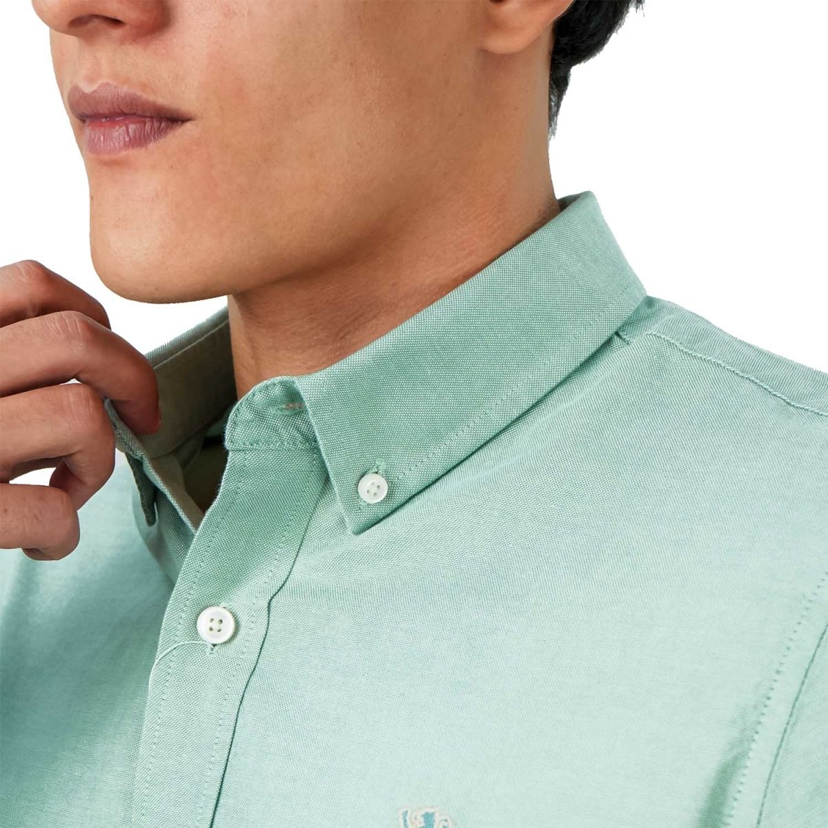 Giordano Men's Cotton Oxford Full Opening Long Sleeve Slim Fit Shirt - Premium Shirts