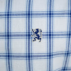 Men's Cotton Oxford Shirt - Small Lion Embroidery, Slim Fit, Full Button S - Shop Giordano