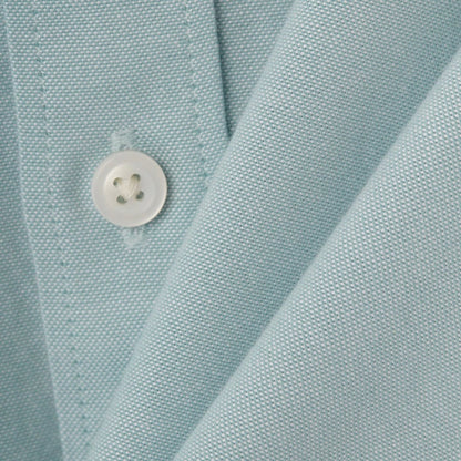 Men's Cotton Oxford Shirt - Small Lion Embroidery, Slim Fit, Full Button - Giordano