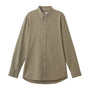 Men's Cotton Oxford Shirt - Small Lion Embroidery, Slim Fit, Full Button S - Shop Giordano