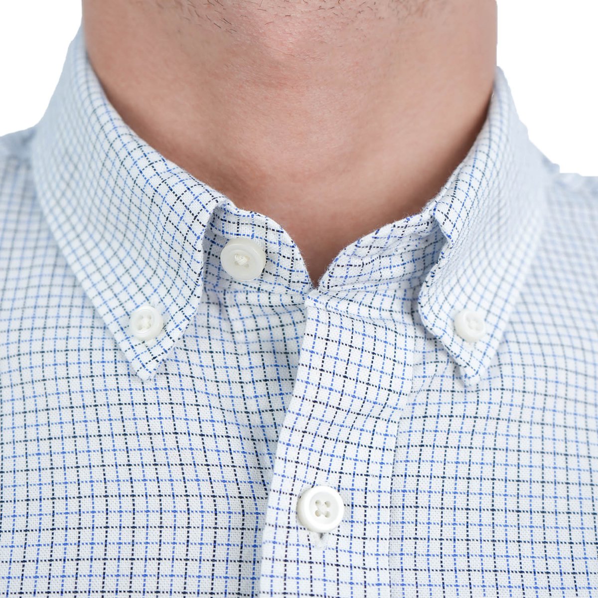 Men's Cotton Oxford Shirt - Small Lion Embroidery, Slim Fit, Full Button - Giordano