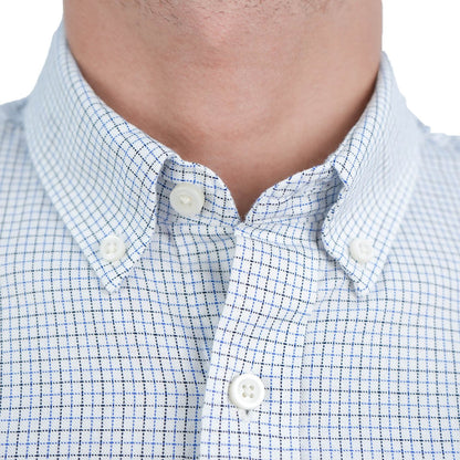 Men's Cotton Oxford Shirt - Small Lion Embroidery, Slim Fit, Full Button - Giordano
