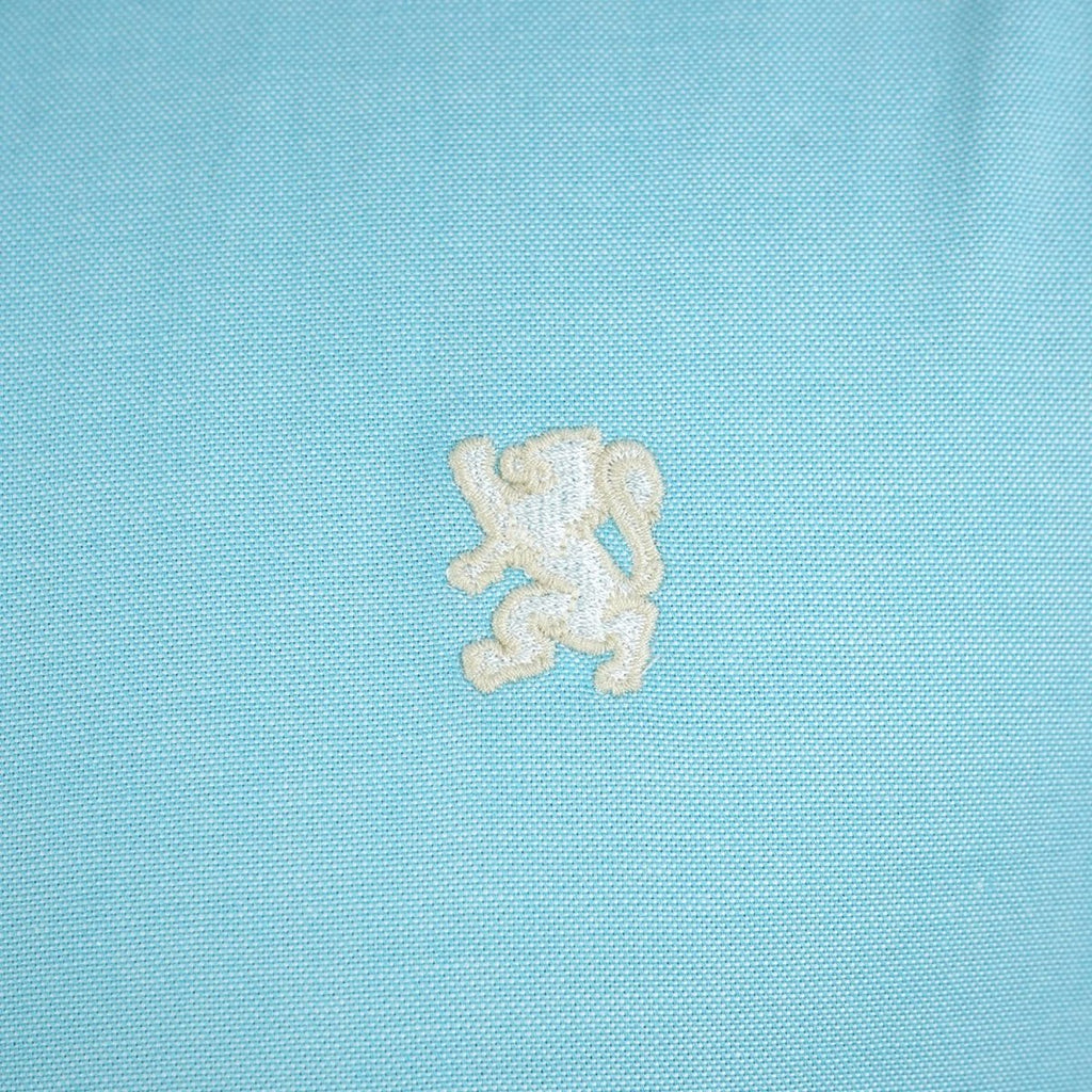 Men's Cotton Oxford Shirt - Small Lion Embroidery, Slim Fit, Full Button S - Shop Giordano