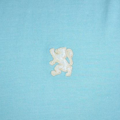 Men's Cotton Oxford Shirt - Small Lion Embroidery, Slim Fit, Full Button - Giordano