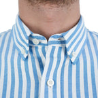Men's Cotton Oxford Shirt - Small Lion Embroidery, Slim Fit, Full Button S - Shop Giordano