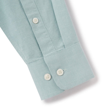 Men's Cotton Oxford Shirt - Small Lion Embroidery, Slim Fit, Full Button - Giordano