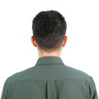 Giordano Men's Cotton Oxford Shirt - Small Lion Embroidery, Slim Fit, Full Button - Premium Shirts