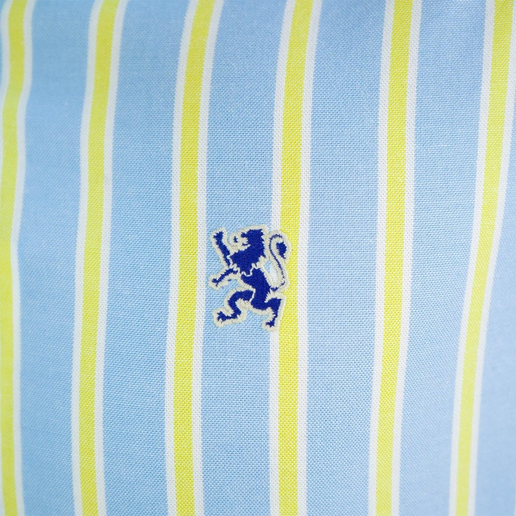 Men's Cotton Oxford Shirt - Small Lion Embroidery, Slim Fit, Full Button S - Shop Giordano