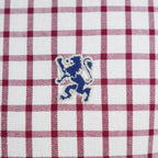 Men's Cotton Oxford Shirt - Small Lion Embroidery, Slim Fit, Full Button S - Shop Giordano