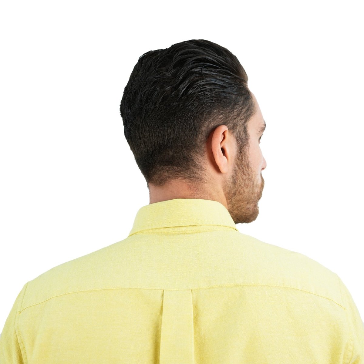 Men's Cotton Oxford Shirt - Small Lion Embroidery, Slim Fit, Full Button - Giordano