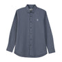 Men's Cotton Oxford Shirt - Small Lion Embroidery, Slim Fit, Full Button S - Shop Giordano