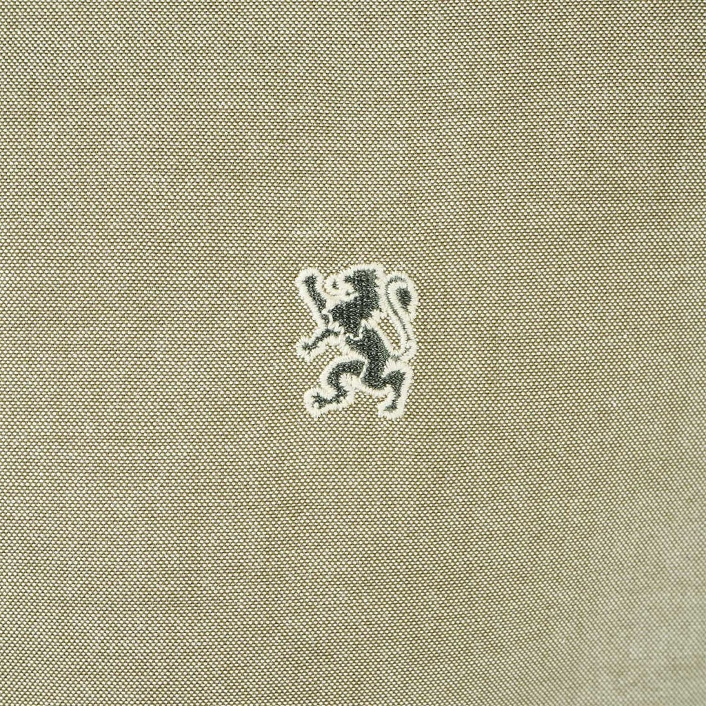 Men's Cotton Oxford Shirt - Small Lion Embroidery, Slim Fit, Full Button S - Shop Giordano