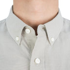 Men's Cotton Oxford Shirt - Small Lion Embroidery, Slim Fit, Full Button S - Shop Giordano