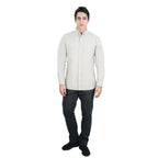 Men's Cotton Oxford Shirt - Small Lion Embroidery, Slim Fit, Full Button S - Shop Giordano