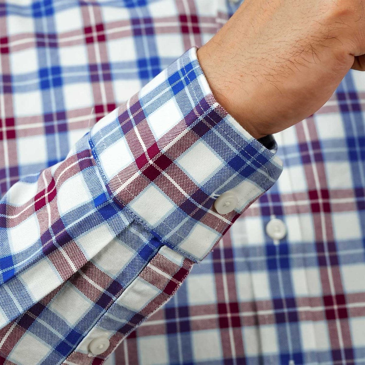 Men's Cotton Oxford Shirt - Small Lion Embroidery, Slim Fit, Full Button S - Shop Giordano