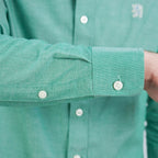 Men's Cotton Oxford Shirt - Small Lion Embroidery, Slim Fit, Full Button S - Shop Giordano