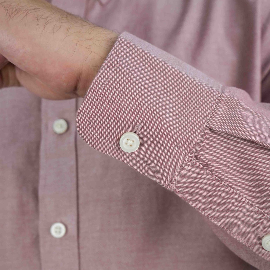 Men's Cotton Oxford Shirt - Small Lion Embroidery, Slim Fit, Full Button S - Shop Giordano