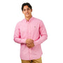 Men's Cotton Oxford Shirt - Small Lion Embroidery, Slim Fit, Full Button S - Shop Giordano