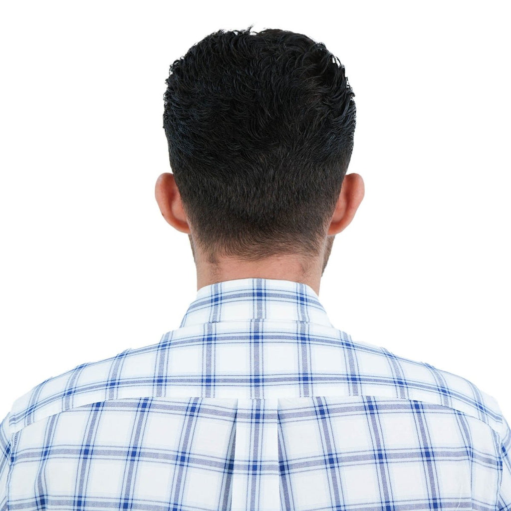 Men's Cotton Oxford Shirt - Small Lion Embroidery, Slim Fit, Full Button S - Shop Giordano