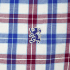 Men's Cotton Oxford Shirt - Small Lion Embroidery, Slim Fit, Full Button S - Shop Giordano