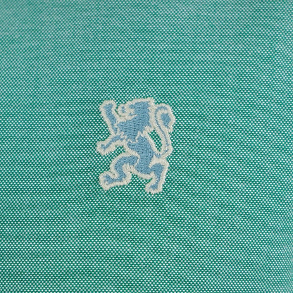 Men's Cotton Oxford Shirt - Small Lion Embroidery, Slim Fit, Full Button - Giordano