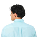 Men's Cotton Oxford Shirt - Small Lion Embroidery, Slim Fit, Full Button S - Shop Giordano