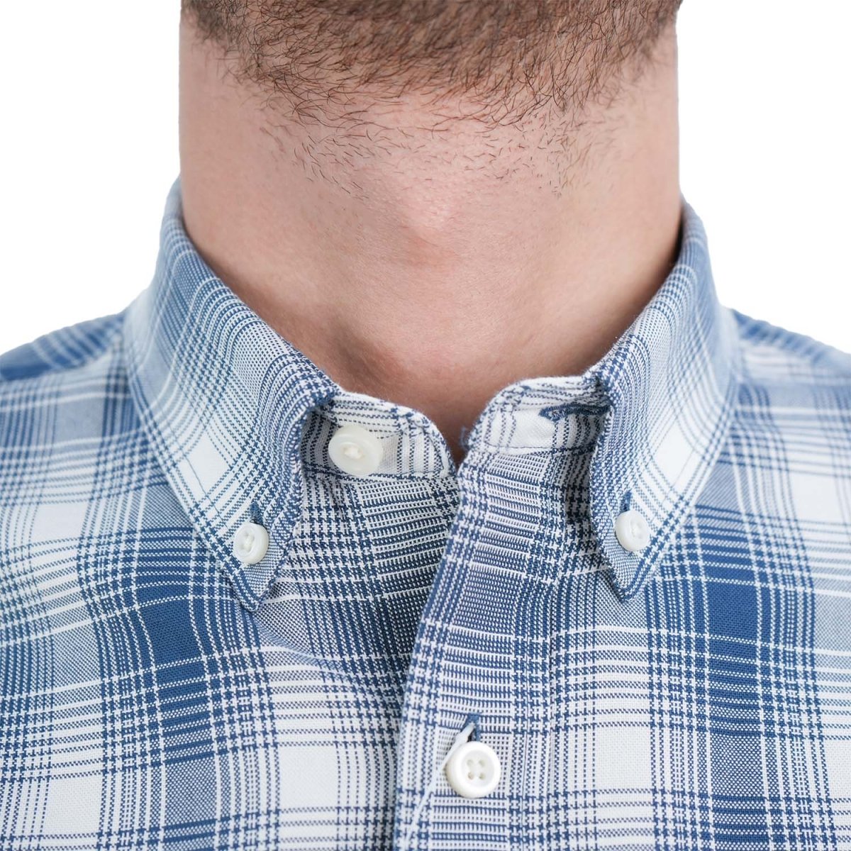 Men's Cotton Oxford Shirt - Small Lion Embroidery, Slim Fit, Full Button - Giordano