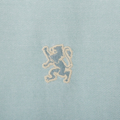 Men's Cotton Oxford Shirt - Small Lion Embroidery, Slim Fit, Full Button - Giordano