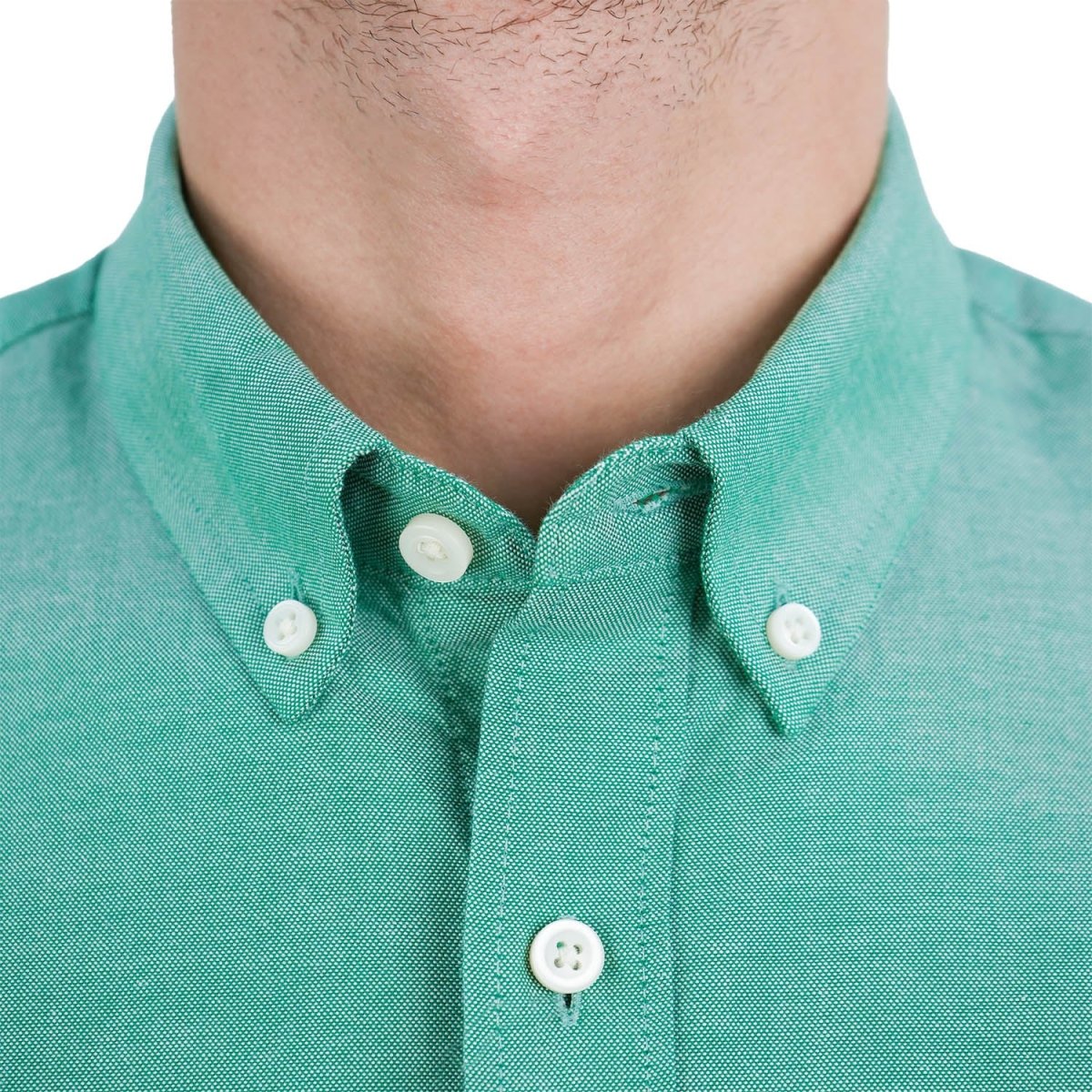 Men's Cotton Oxford Shirt - Small Lion Embroidery, Slim Fit, Full Button - Giordano