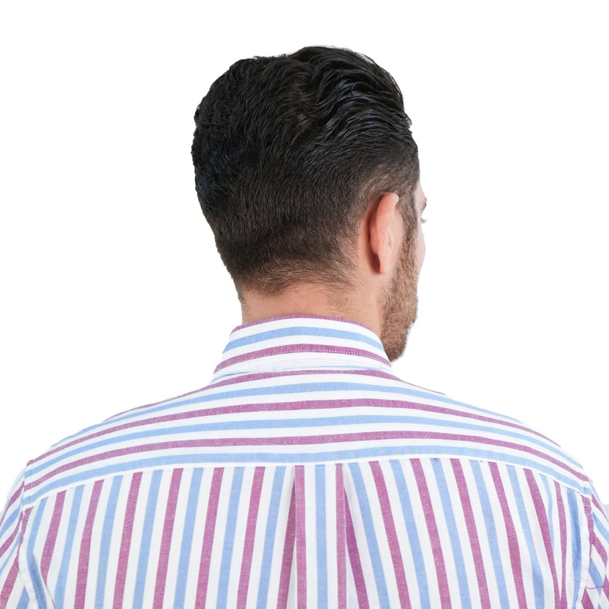 Men's Cotton Oxford Shirt - Small Lion Embroidery, Slim Fit, Full Button - Giordano