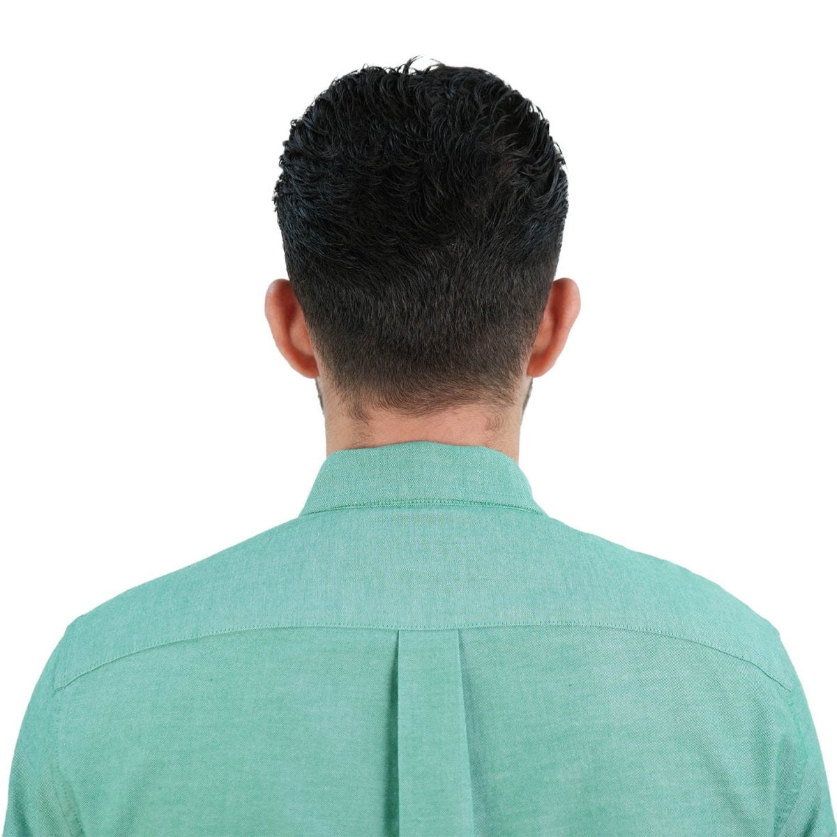 Men's Cotton Oxford Shirt - Small Lion Embroidery, Slim Fit, Full Button - Giordano