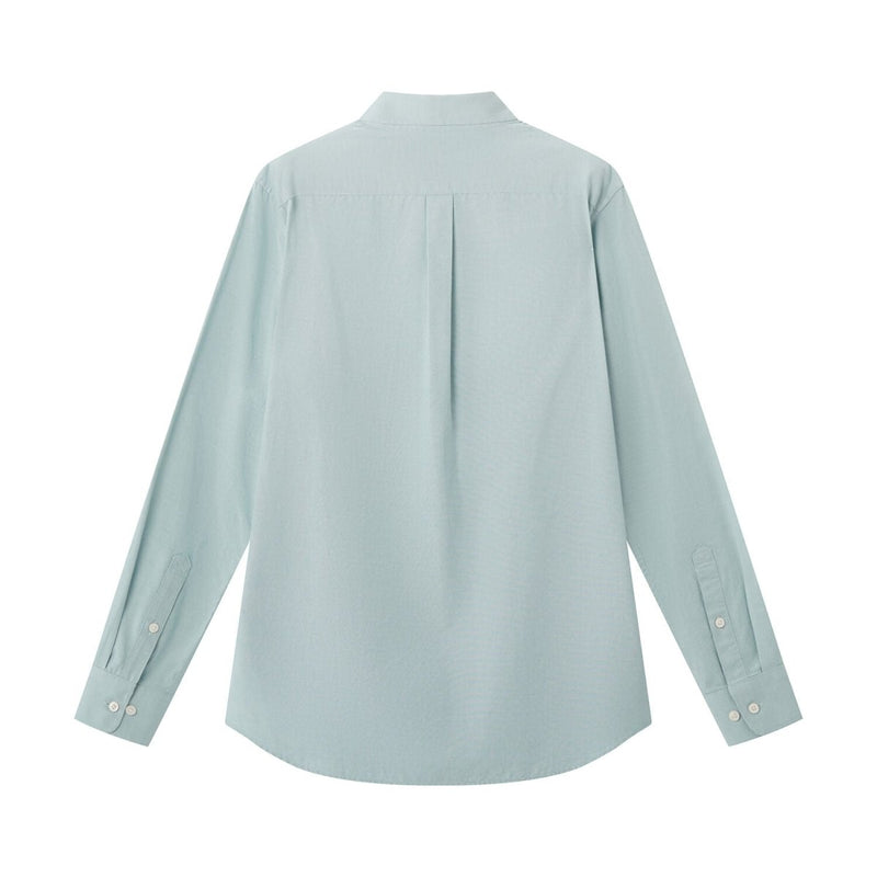 Men's Cotton Oxford Shirt - Small Lion Embroidery, Slim Fit, Full Button S - Shop Giordano