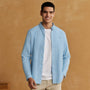 Giordano Men's Cotton Oxford Shirt - Small Lion Embroidery, Slim Fit, Full Button - Premium Shirts