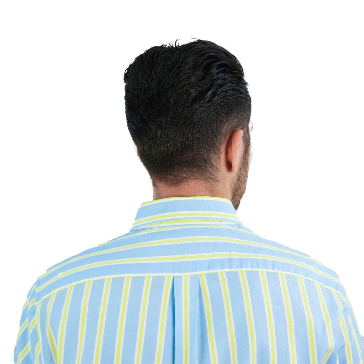 Men's Cotton Oxford Shirt - Small Lion Embroidery, Slim Fit, Full Button - Giordano