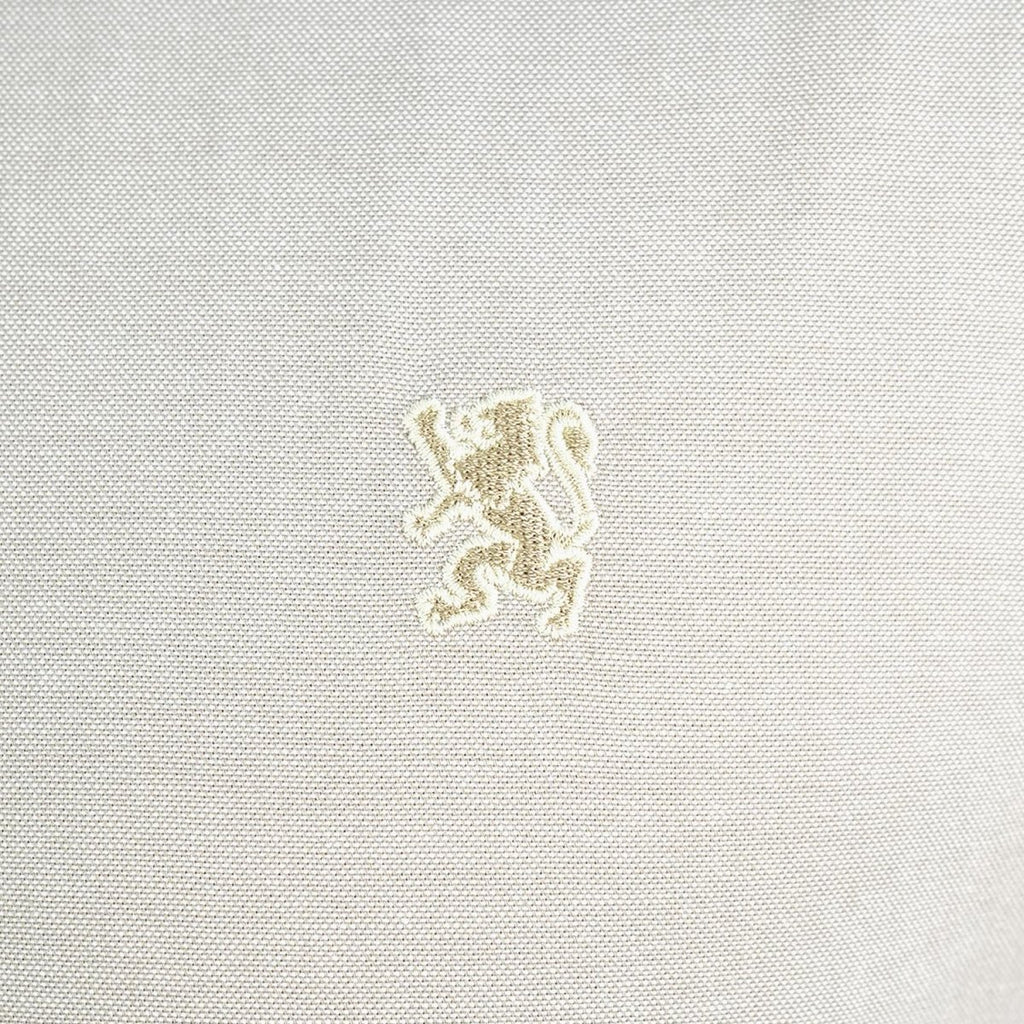 Men's Cotton Oxford Shirt - Small Lion Embroidery, Slim Fit, Full Button S - Shop Giordano