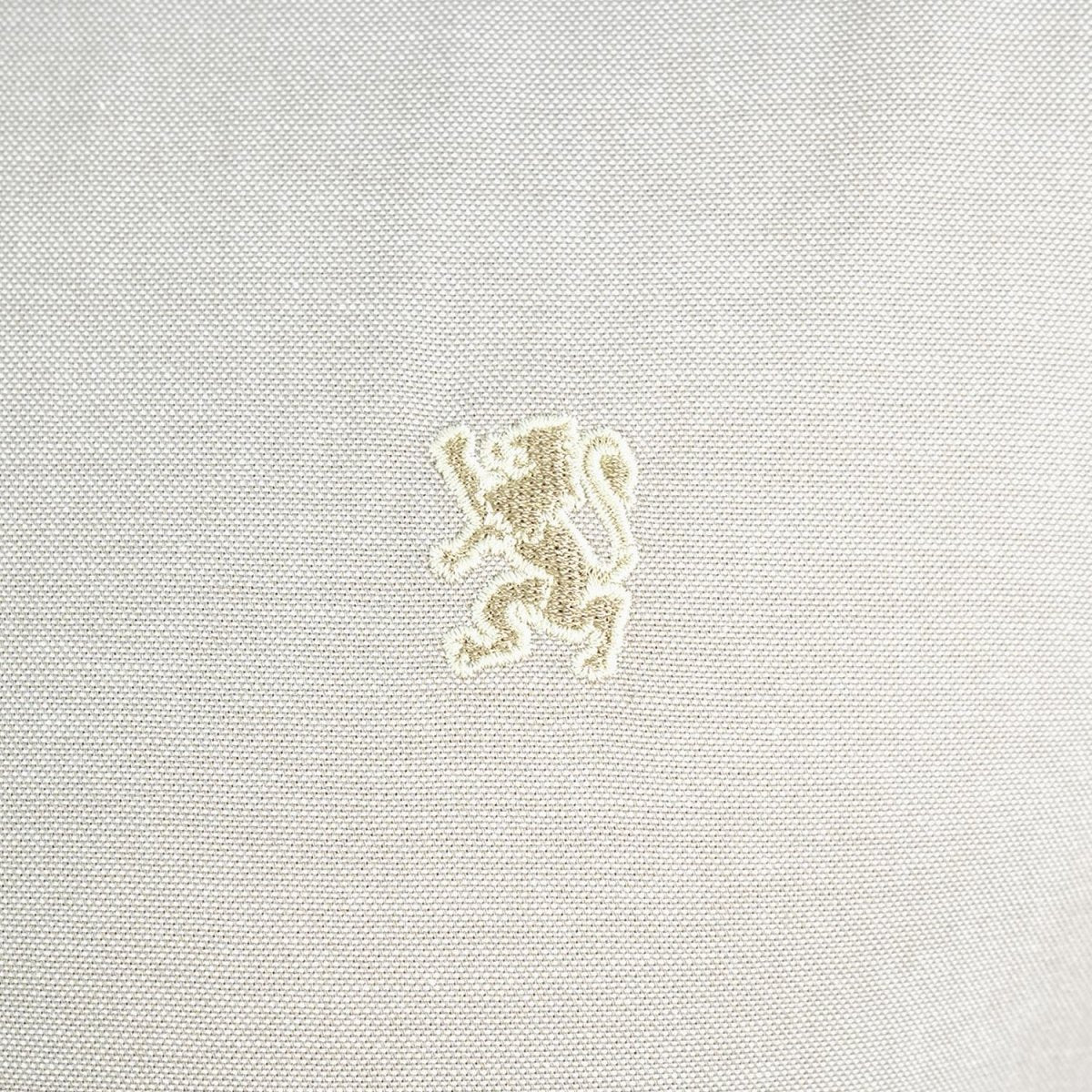 Men's Cotton Oxford Shirt - Small Lion Embroidery, Slim Fit, Full Button S - Shop Giordano