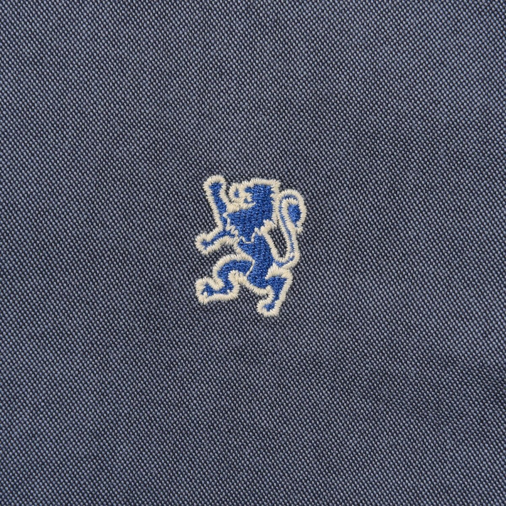 Men's Cotton Oxford Shirt - Small Lion Embroidery, Slim Fit, Full Button S - Shop Giordano