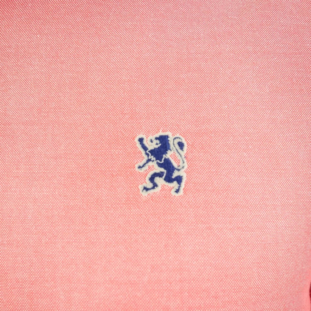 Men's Cotton Oxford Shirt - Small Lion Embroidery, Slim Fit, Full Button S - Shop Giordano