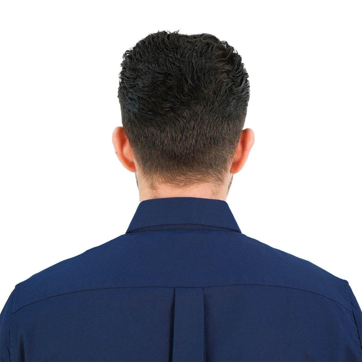 Men's Cotton Oxford Shirt - Small Lion Embroidery, Slim Fit, Full Button - Giordano