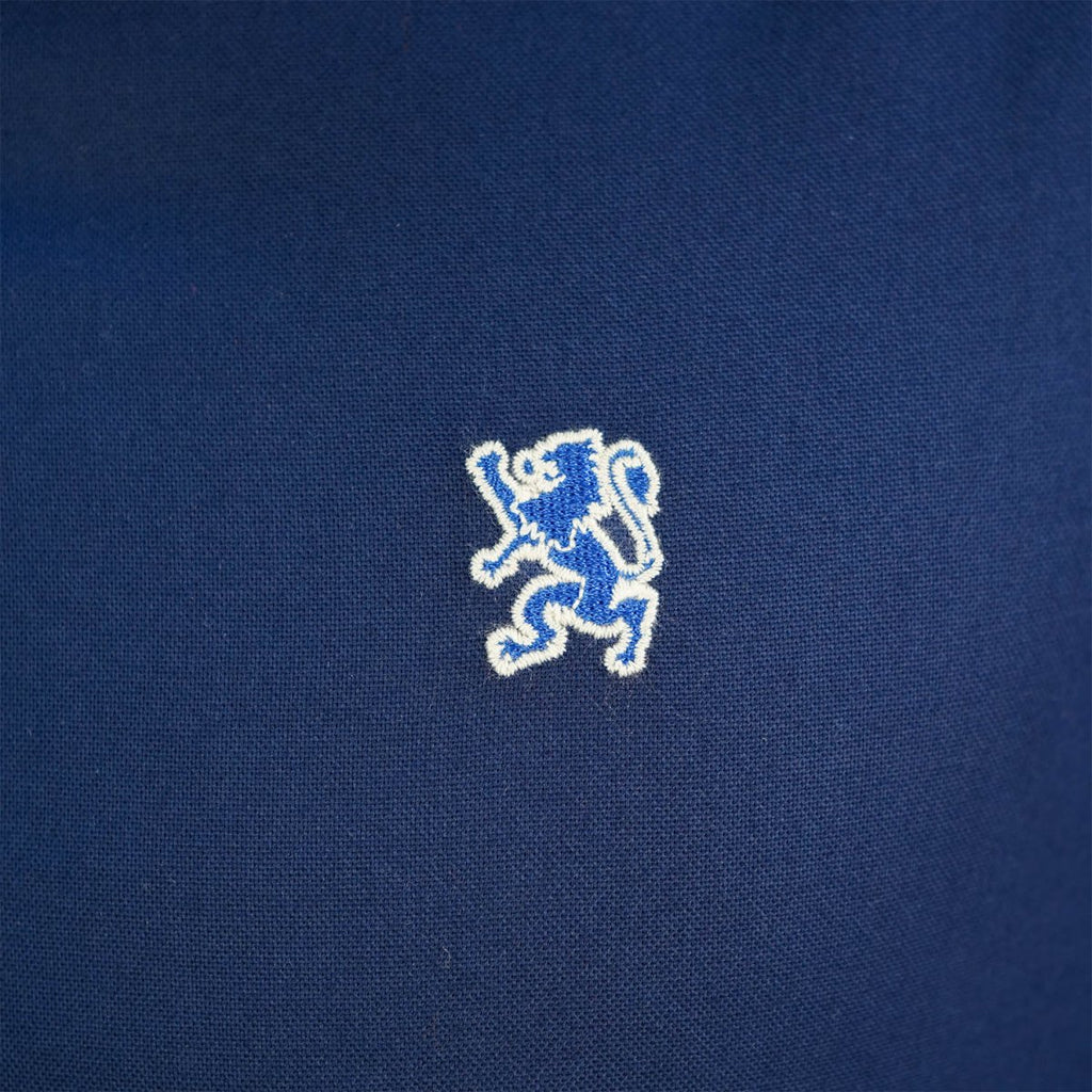 Men's Cotton Oxford Shirt - Small Lion Embroidery, Slim Fit, Full Button S - Shop Giordano