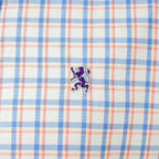 Men's Cotton Oxford Shirt - Small Lion Embroidery, Slim Fit, Full Button S - Shop Giordano