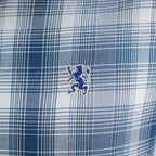 Men's Cotton Oxford Shirt - Small Lion Embroidery, Slim Fit, Full Button S - Shop Giordano