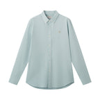 Men's Cotton Oxford Shirt - Small Lion Embroidery, Slim Fit, Full Button S - Shop Giordano