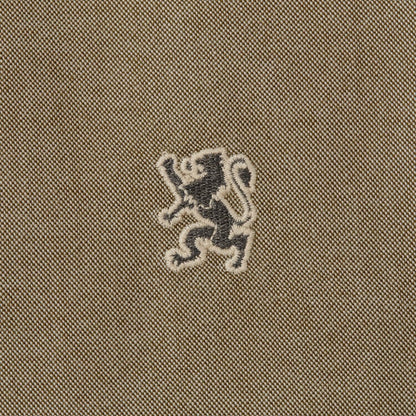 Men's Cotton Oxford Shirt - Small Lion Embroidery, Slim Fit, Full Button - Giordano