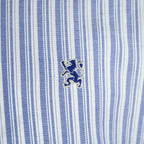 Men's Cotton Oxford Shirt - Small Lion Embroidery, Slim Fit, Full Button S - Shop Giordano