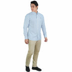 Men's Cotton Oxford Shirt - Small Lion Embroidery, Slim Fit, Full Button S - Shop Giordano